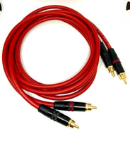 Load image into Gallery viewer, Pair Van Damme Neutrik Rean RCA Phono to RCA Phono Lead OFC Silver Plated Cable