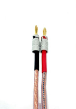 Load image into Gallery viewer, Van Damme Hi-Fi Series LC-OFC 2x4mm Speaker Cables 2x2.5m - Terminated Spade-RCA