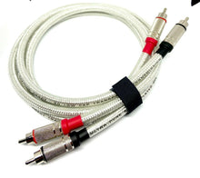 Load image into Gallery viewer, RCA to RCA Van Damme Silver Series Lo-Cap 55pF Audio Cable Pairs Pro Plugs 1M