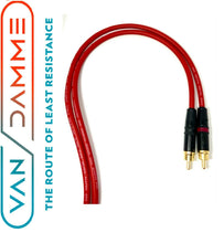 Load image into Gallery viewer, Pair Van Damme Neutrik Rean RCA Phono to RCA Phono Lead OFC Silver Plated Cable