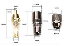 Load image into Gallery viewer, 4 Gold Plated HQ RCA Phono Plugs - High Quality Audio & Video Connectors, Hi-Fi