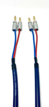 Load image into Gallery viewer, Van Damme Blue Series Studio 2 x 2.5mm Speaker Cable 2m Pair - Gold Banana plugs
