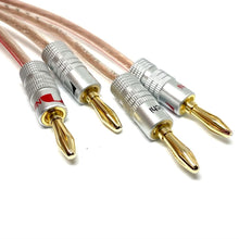 Load image into Gallery viewer, Speaker Cable High Quality Figure 8 OFC 2 x 2m With Gold Banana Plugs Terminated Pair