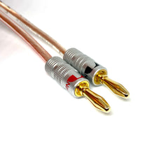 Load image into Gallery viewer, Speaker Cable High Quality Figure 8 OFC 2 x 2m With Gold Banana Plugs Terminated Pair