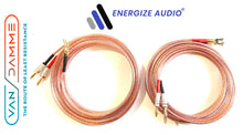 Load image into Gallery viewer, Van Damme Hi-Fi Series LC-OFC 2x4mm Speaker Cables 2x2.5m - Terminated Spade-RCA