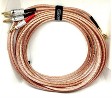 Load image into Gallery viewer, Van Damme Hi-Fi Series LC-OFC 2x4mm Speaker Cables 2x2.5m - Terminated Spade-RCA
