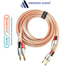 Load image into Gallery viewer, Van Damme Speaker Cables Hi-Fi Series 2x4mm-2x4mm 2 Meter Pair Terminated 268-504-000
