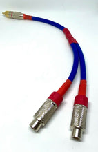 Load image into Gallery viewer, Van Damme 20cm RCA PHONO Y SPLITTER CABLE ADAPTER 1 Male To 2 x Female X 2
