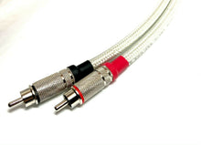Load image into Gallery viewer, RCA to RCA Van Damme Silver Series Lo-Cap 55pF Audio Cable Pairs Pro Plugs 1M
