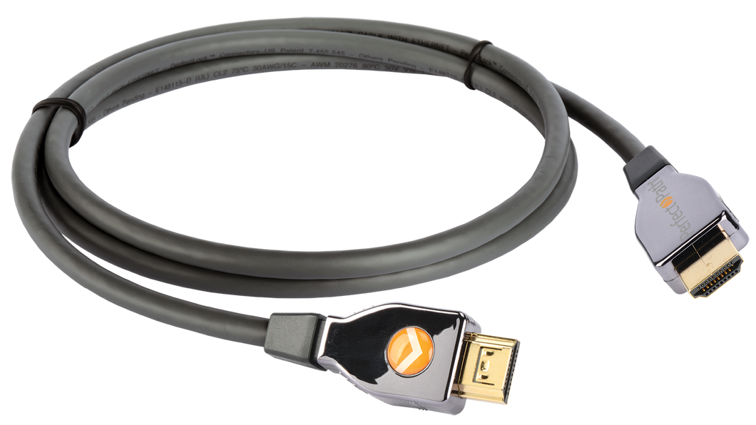 Perfect Path Locking HDMI Cable with Ethernet Channel 10.2Gb 4K ARC Gold Plated