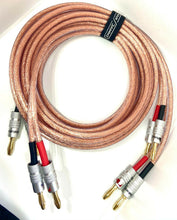 Load image into Gallery viewer, Van Damme Speaker Cables Hi-Fi Series 2x4mm-2x4mm 2 Meter Pair Terminated 268-504-000
