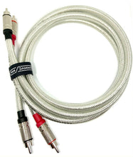 Load image into Gallery viewer, RCA to RCA Van Damme Silver Series Lo-Cap 55pF Audio Cable Pairs Pro Plugs 1M
