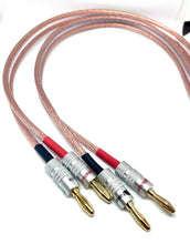 Load image into Gallery viewer, Van Damme Speaker Cables Hi-Fi Series 2x4mm-2x4mm 2 Meter Pair Terminated 268-504-000
