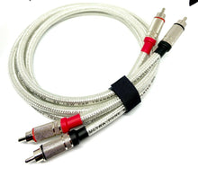 Load image into Gallery viewer, RCA to RCA Van Damme Silver Series Lo-Cap 55pF Audio Cable Pairs Pro Plugs 1M
