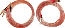 Load image into Gallery viewer, Van Damme Hi-Fi Series LC-OFC 2x4mm Speaker Cables 2x2.5m - Terminated Spade-RCA
