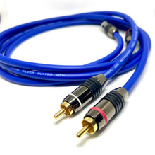 Load image into Gallery viewer, Pair Van Damme Custom RCA Phono Cables - Pro Audiophile Silver Plated Pure OFC
