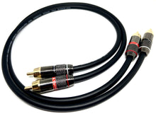 Load image into Gallery viewer, Energize Audio Custom RCA Pair Van Damme Phono Cables - Pro Audiophile Silver Plated Pure OFC
