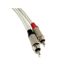 Load image into Gallery viewer, RCA to RCA Van Damme Silver Series Lo-Cap 55pF Audio Cable Pairs Pro Plugs 1M
